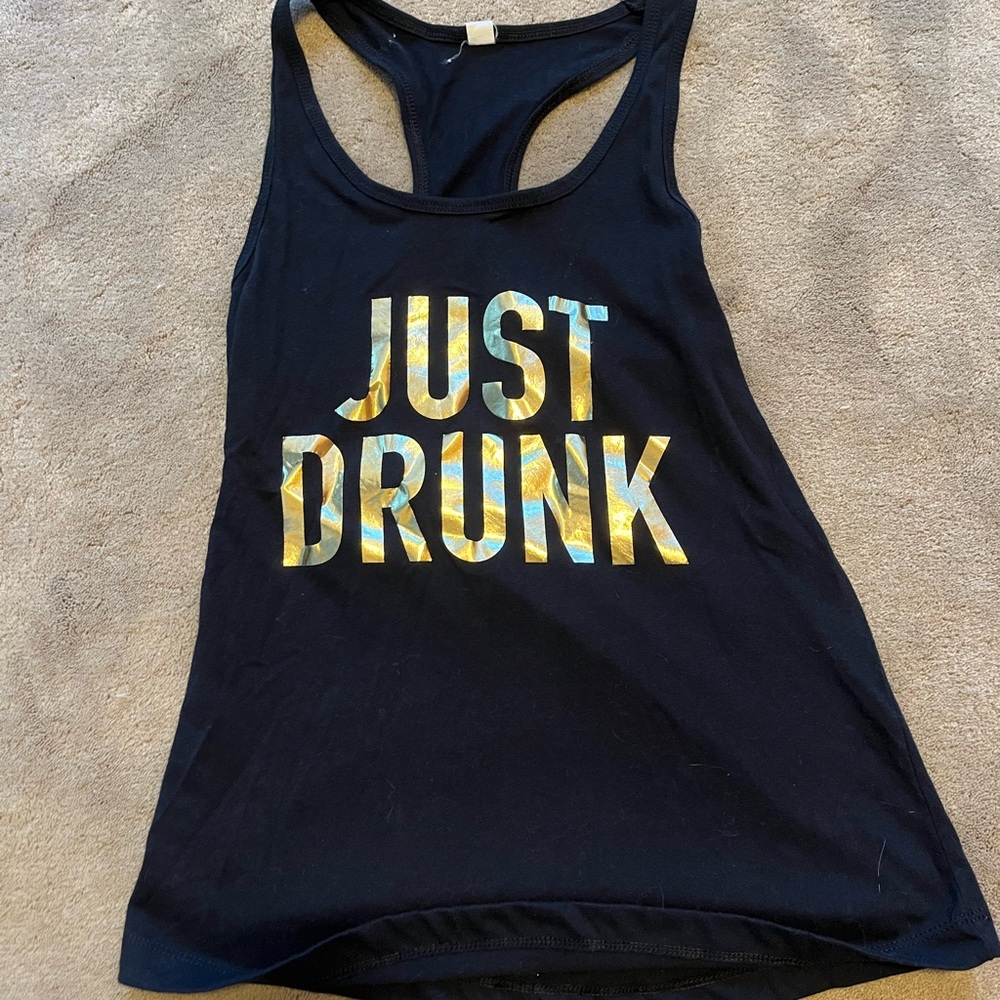 Women Black Graphic Tank Top size small